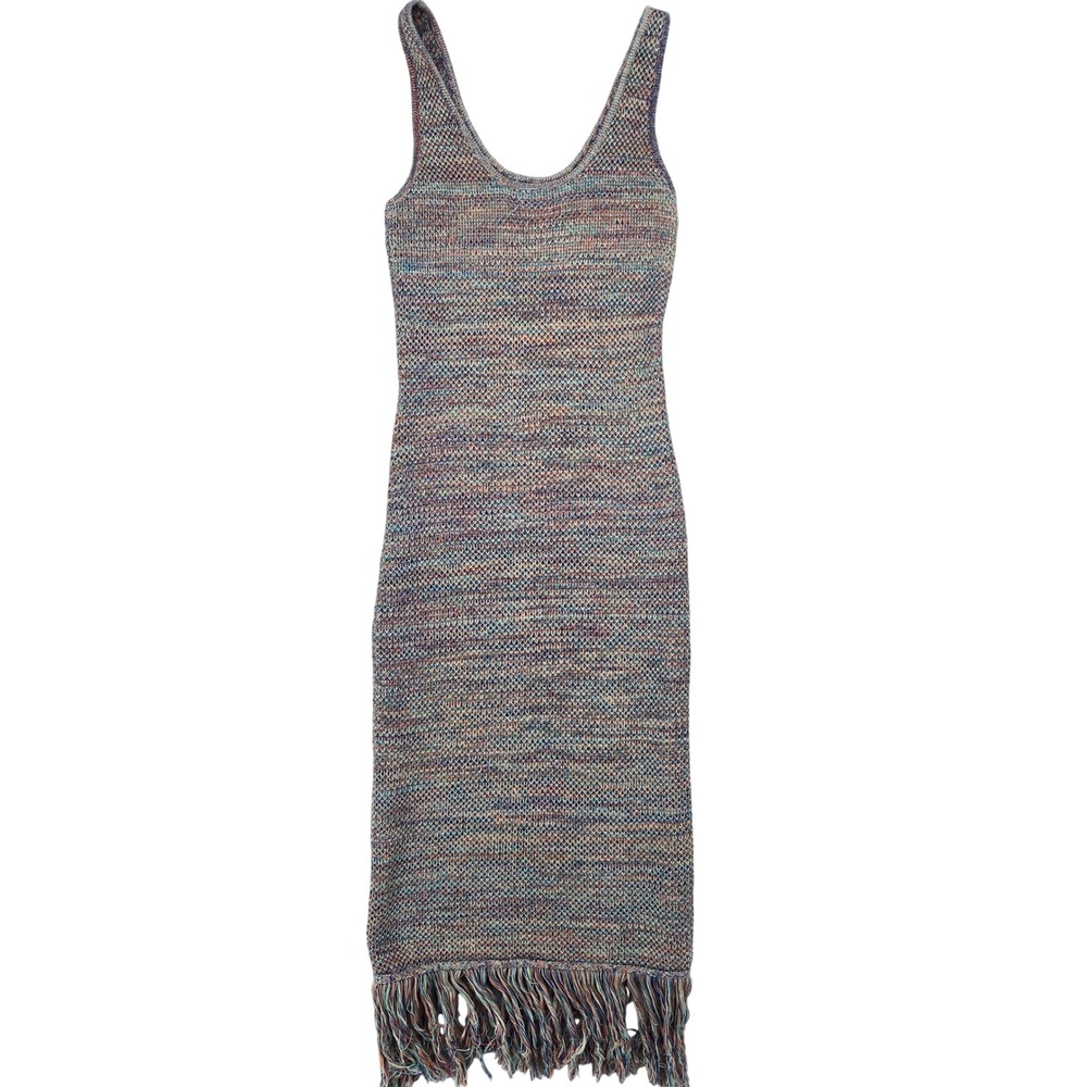 Future‎ Collective Alani Noelle Knit Women XS Fringe Boho Festival Dress